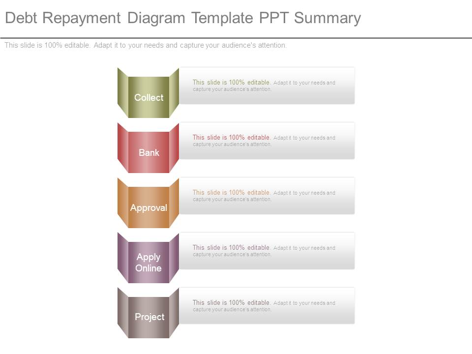 Debt Repayment Diagram Template Ppt Summary
