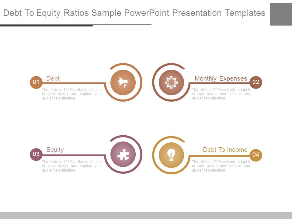 Debt To Equity Ratios Sample Powerpoint Presentation Templates