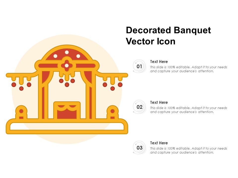 Decorated Banquet Vector Icon Ppt PowerPoint Presentation Gallery Diagrams PDF