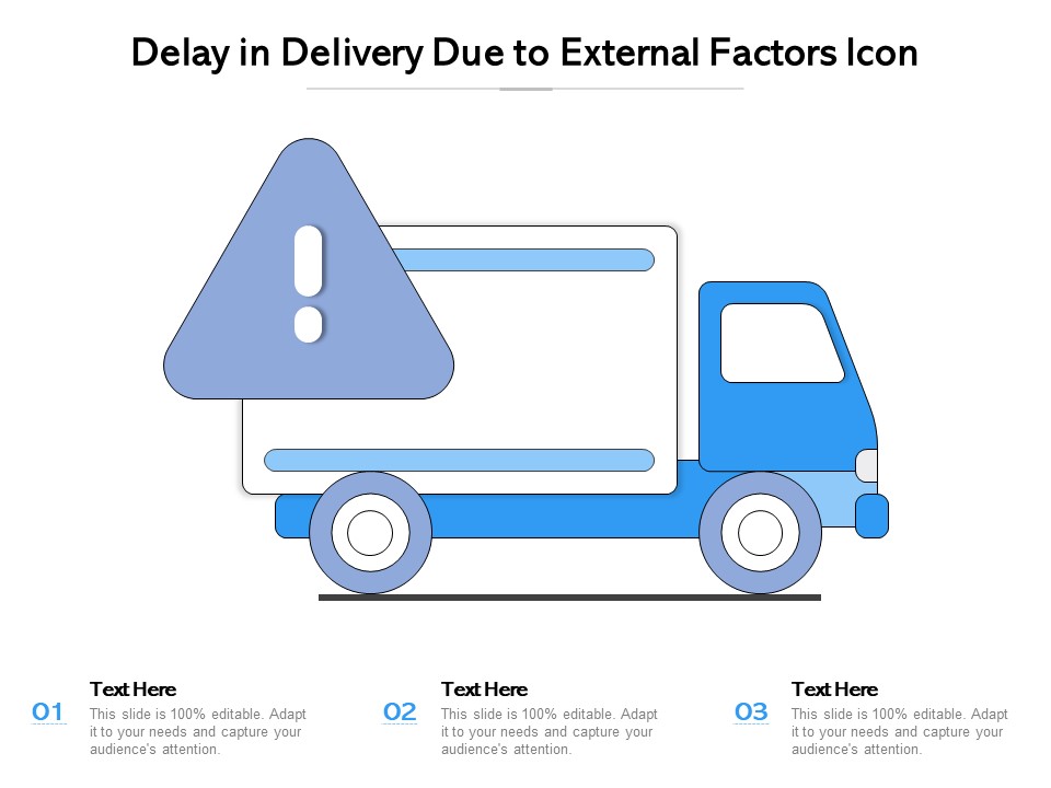 Delay In Delivery Due To External Factors Icon Ppt PowerPoint Presentation Ideas Information PDF