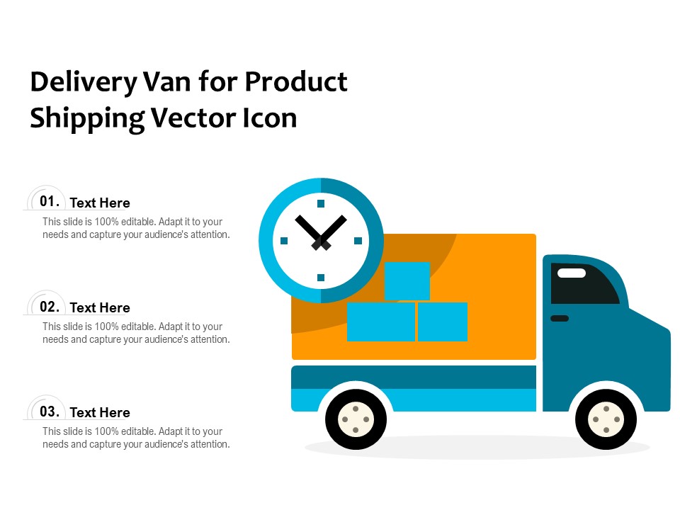 Delivery Van For Product Shipping Vector Icon Ppt PowerPoint Presentation Icon Portfolio PDF
