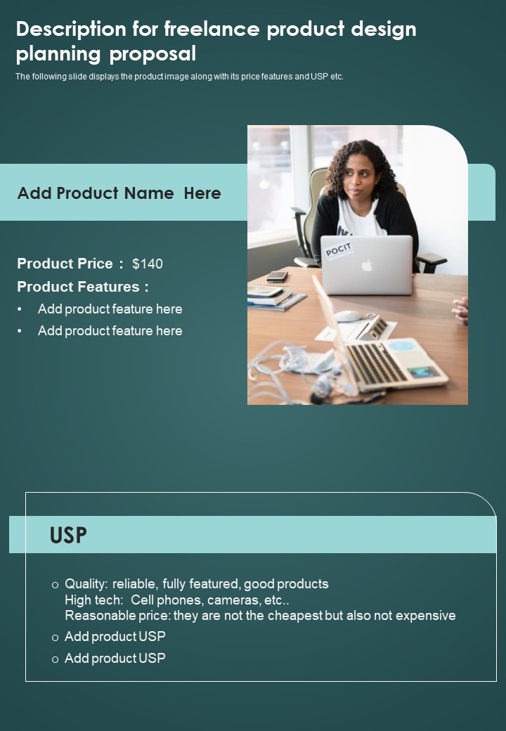 Description For Freelance Product Design Planning Proposal One Pager Sample Example Document