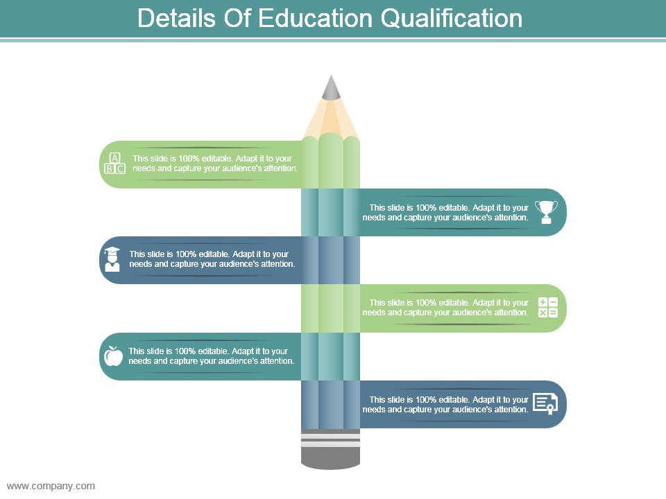 Details Of Education Qualification Powerpoint Slide Background