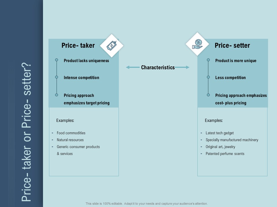 Determine Right Pricing Strategy New Product Price Taker Or Price Setter Sample PDF