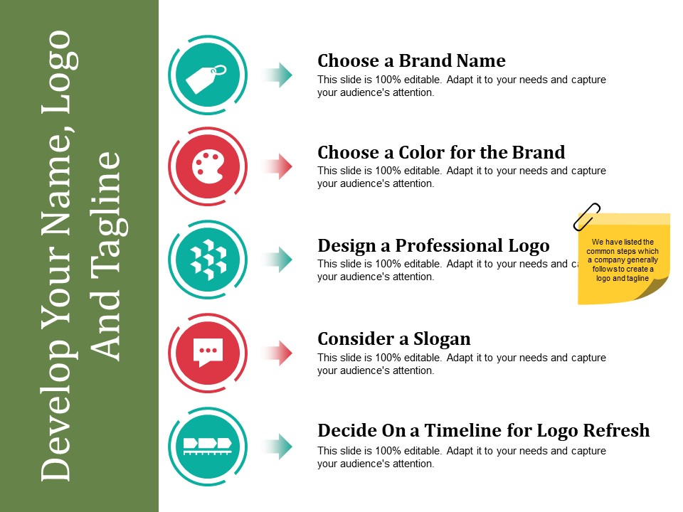 Develop Your Name Logo And Tagline Ppt PowerPoint Presentation Professional Summary