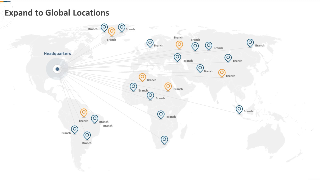 Developing Action Plan For Gaining Market Advantage Expand To Global Locations Ppt Pictures Gallery PDF