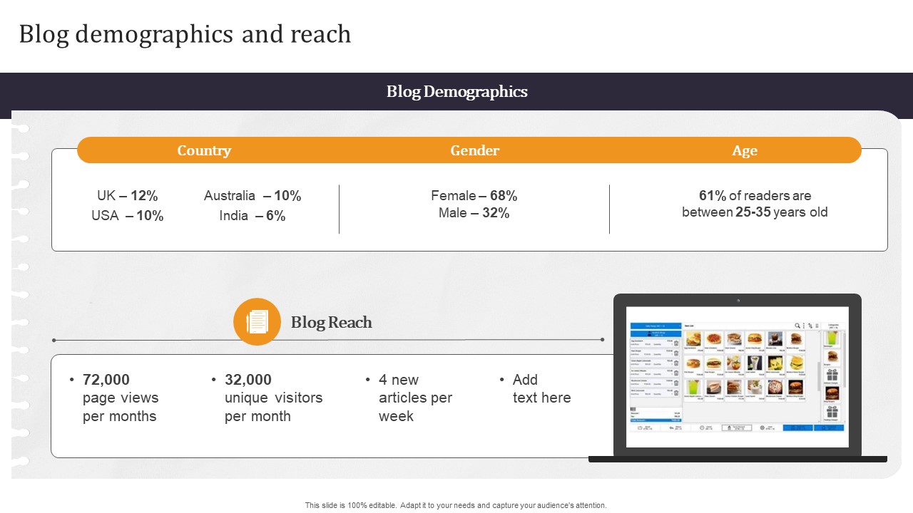 Developing Appealing Persona Blog Demographics And Reach Demonstration PDF