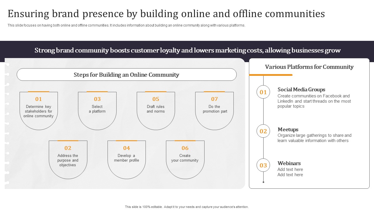 Developing Appealing Persona Ensuring Brand Presence By Building Online And Offline Summary PDF