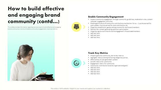 Developing Brand Awareness To Gain Customer Attention How To Build Effective And Community Contd Microsoft PDF