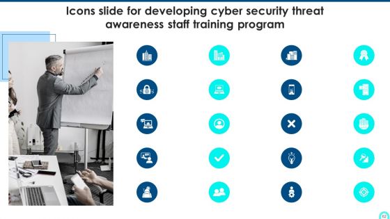 Developing Cyber Security Threat Awareness Staff Training Program Ppt PowerPoint Presentation Complete Deck With Slides