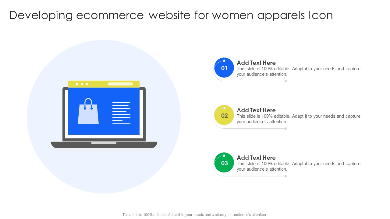 Developing Ecommerce Website For Women Apparels Icon Topics PDF