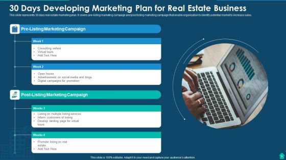 Developing Marketing Plan For Real Estate Business Ppt PowerPoint Presentation Complete Deck With Slides