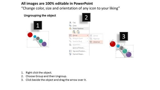 Diagram Of Arrow With Circles Powerpoint Templates