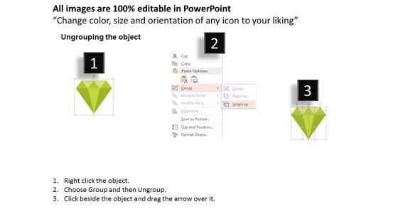 Diamond Chart For Business Growth Powerpoint Templates