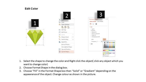 Diamond Chart For Business Growth Powerpoint Templates
