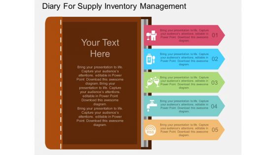 Diary For Supply Inventory Management Powerpoint Template