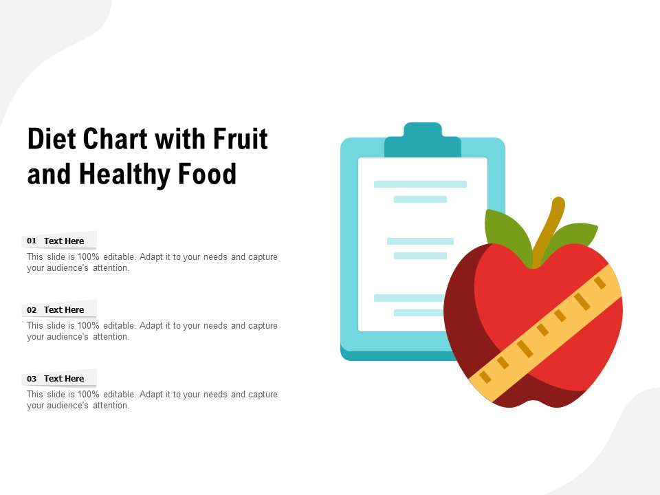 Diet Chart With Fruit And Healthy Food Ppt PowerPoint Presentation Infographic Template Model PDF