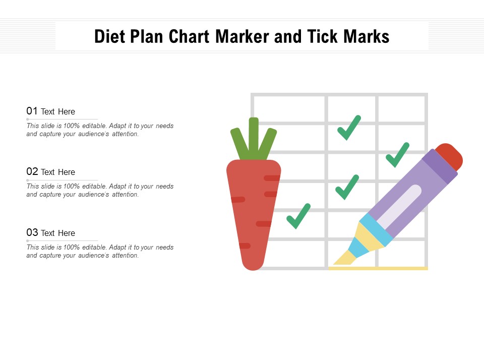 Diet Plan Chart Marker And Tick Marks Ppt PowerPoint Presentation Outline Ideas PDF