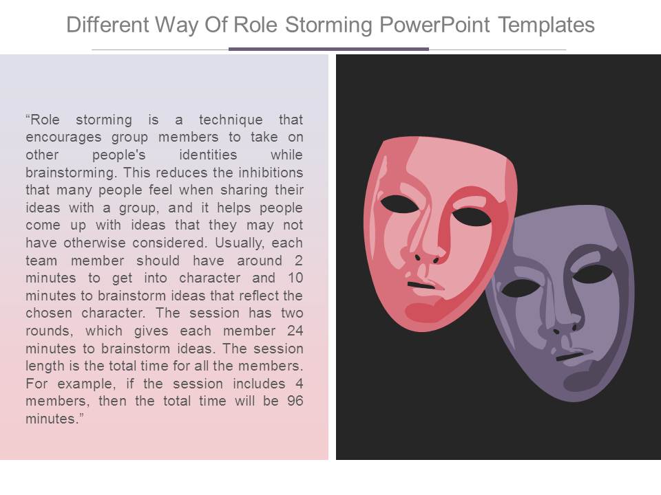 Different Way Of Role Storming Powerpoint Templates