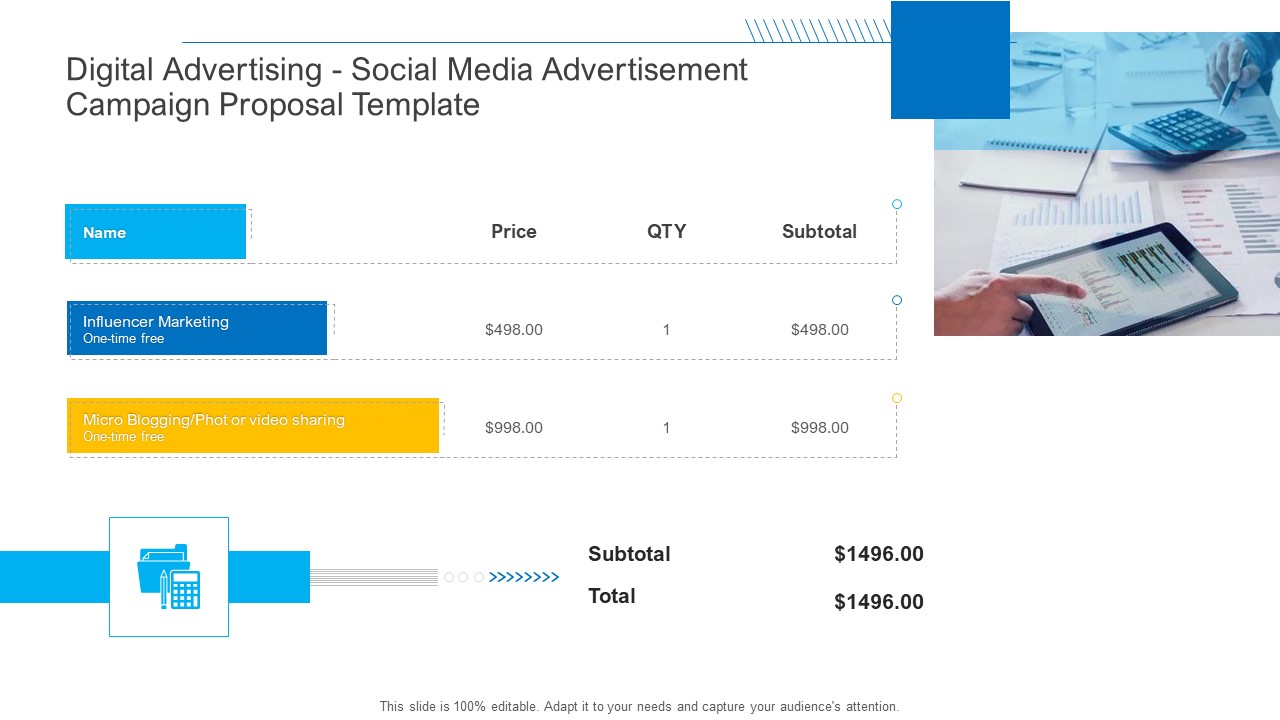 Digital Advertising Social Media Advertisement Campaign Proposal Template Microsoft PDF