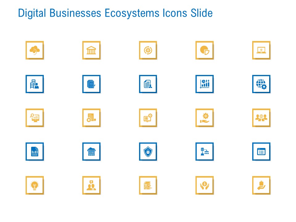 Digital Businesses Ecosystems Icons Slide Ppt Infographics Pictures PDF