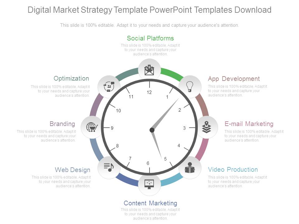 Digital Market Strategy Template Powerpoint Templates Download