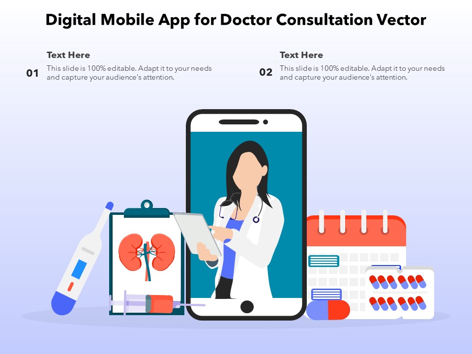 Digital Mobile App For Doctor Consultation Vector Ppt PowerPoint Presentation Portfolio Design Ideas PDF