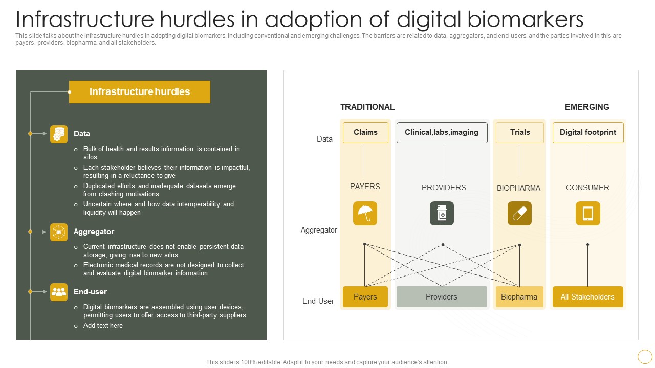Digital Resilience Biomarker Technologies IT Infrastructure Hurdles In Adoption Of Digital Biomarkers Summary PDF