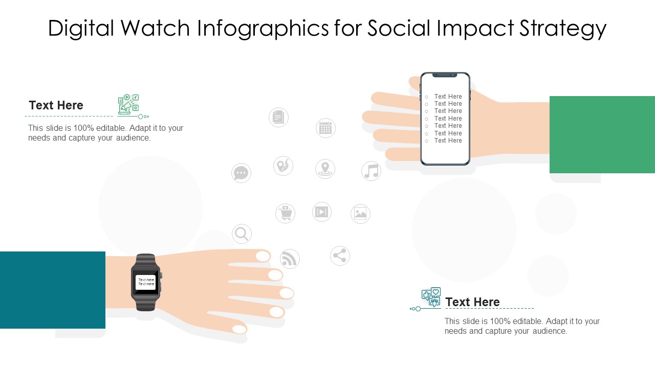 Digital Watch Infographics For Social Impact Strategy Ppt PowerPoint Presentation File Information PDF