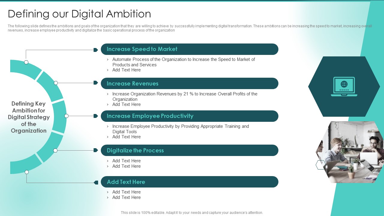 Digitalization Of Transportation Enterprise Defining Our Digital Ambition Icons PDF