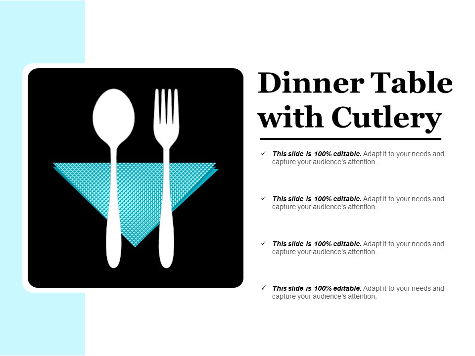 Dinner Table With Cutlery Ppt PowerPoint Presentation Styles Styles
