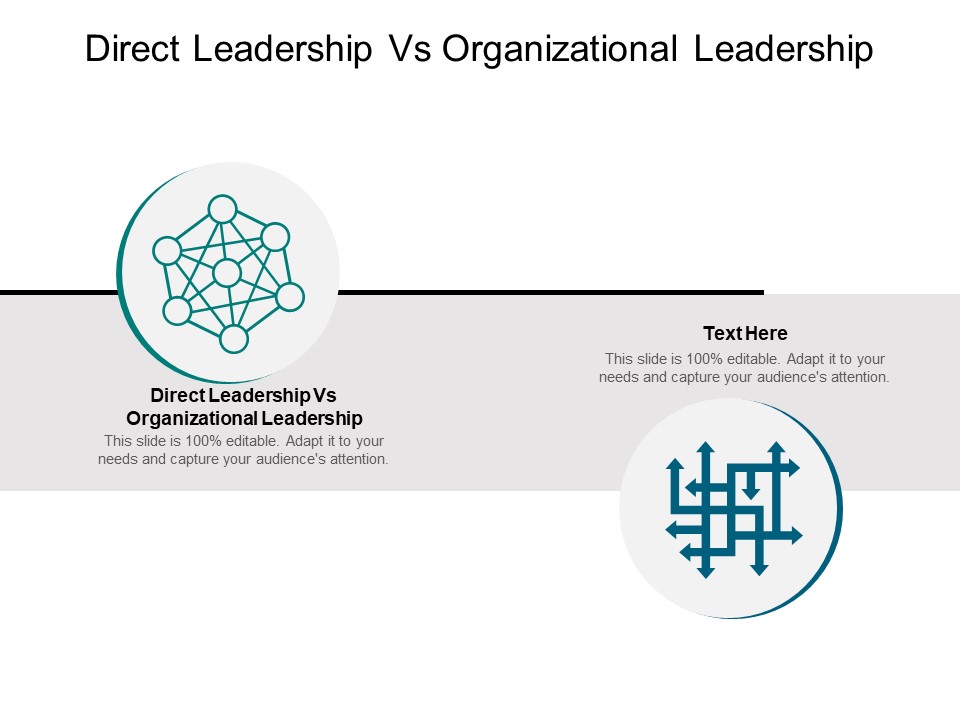 Direct Leadership Vs Organizational Leadership Ppt PowerPoint Presentation Professional Designs Cpb Pdf