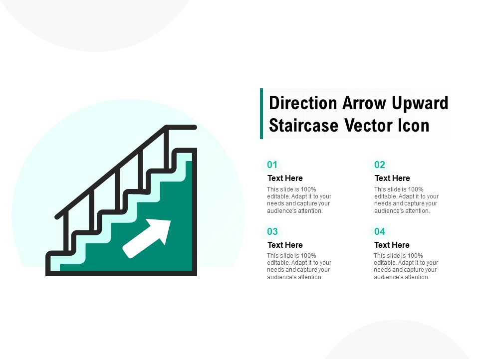 Direction Arrow Upward Staircase Vector Icon Ppt PowerPoint Presentation Infographic Template Show