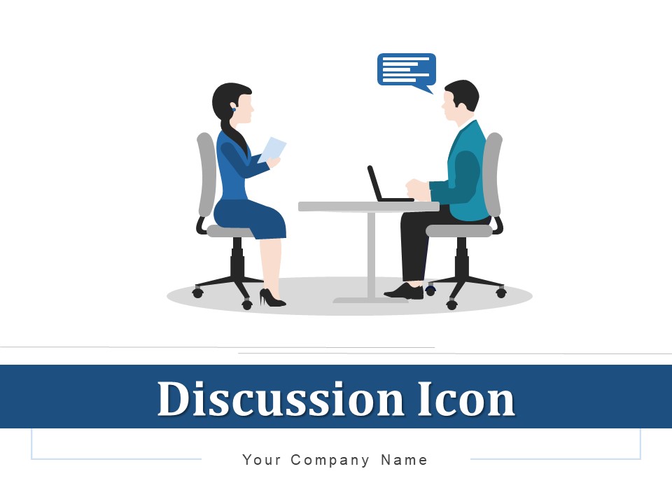 Discussion Icon Human Resource Ppt PowerPoint Presentation Complete Deck
