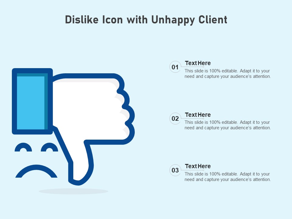 Dislike Icon With Unhappy Client Ppt PowerPoint Presentation Portfolio Brochure PDF