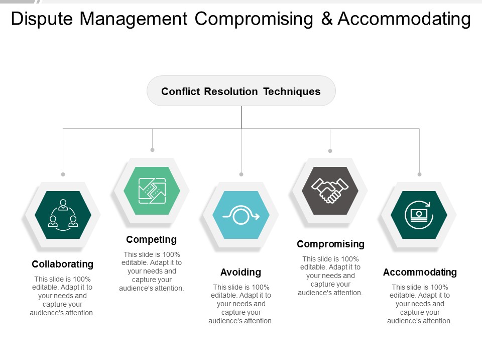 Dispute Management Compromising And Accommodating Ppt PowerPoint Presentation Infographics Inspiration