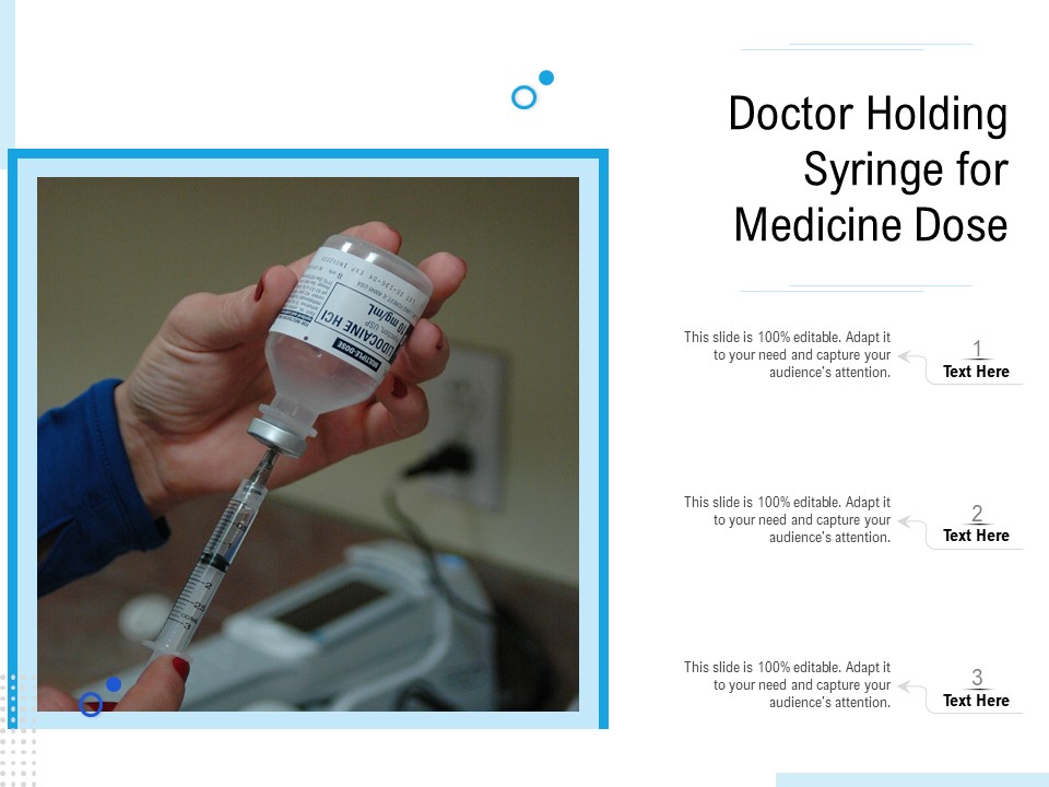 Doctor Holding Syringe For Medicine Dose Ppt PowerPoint Presentation Inspiration Outline PDF