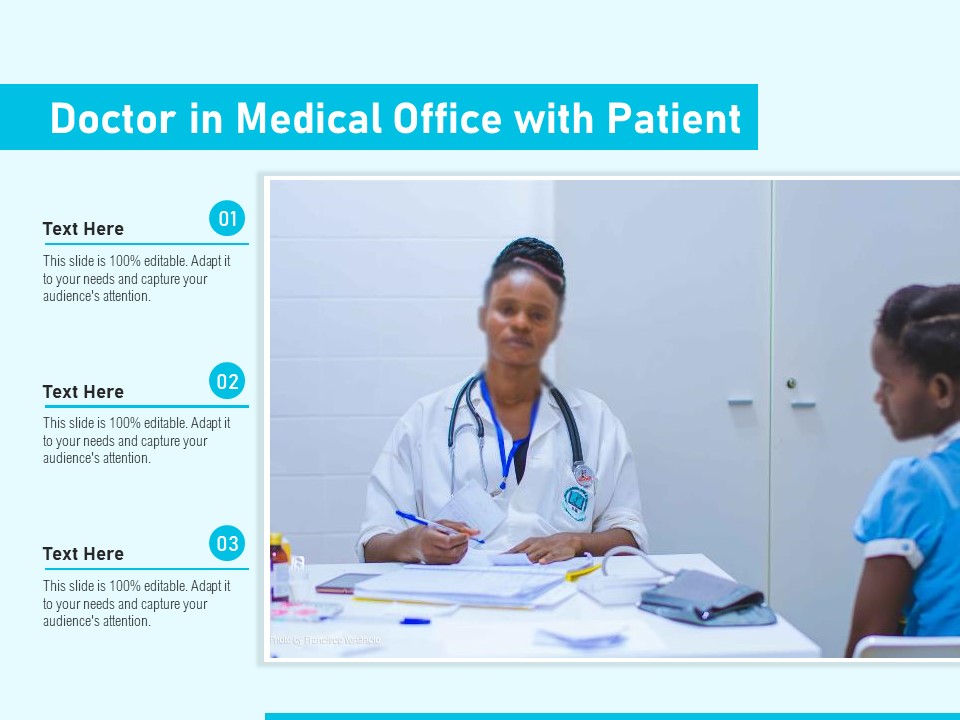 Doctor In Medical Office With Patient Ppt PowerPoint Presentation Outline Deck PDF