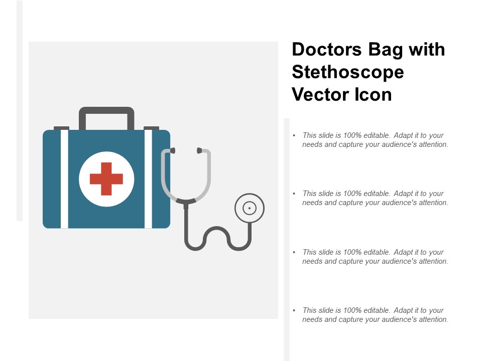 Doctors Bag With Stethoscope Vector Icon Ppt Powerpoint Presentation Pictures Visual Aids