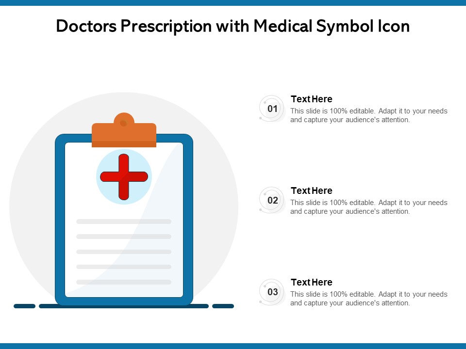 Doctors Prescription With Medical Symbol Icon Ppt PowerPoint Presentation Portfolio Brochure PDF