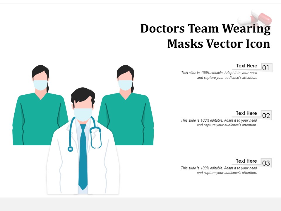 Doctors Team Wearing Masks Vector Icon Ppt PowerPoint Presentation Professional File Formats PDF