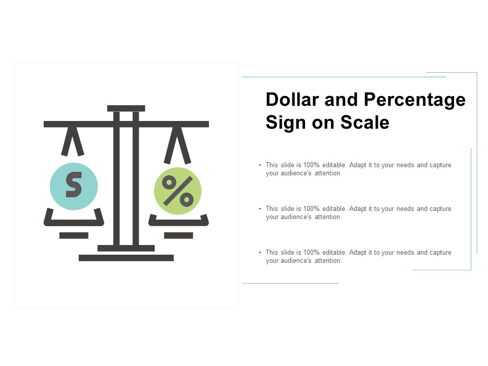 Dollar And Percentage Sign On Scale Ppt PowerPoint Presentation Inspiration Guidelines