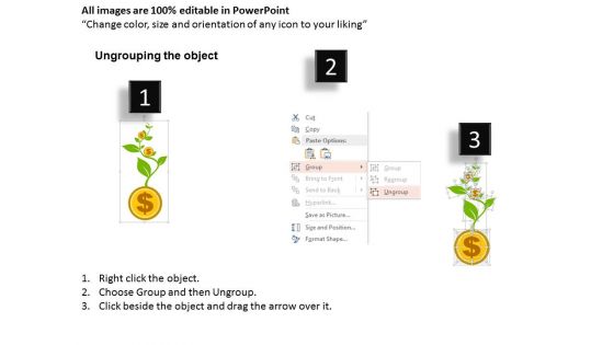 Dollar Growth Money Plant Powerpoint Template