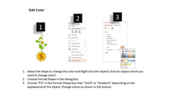 Dollar Growth Money Plant Powerpoint Template