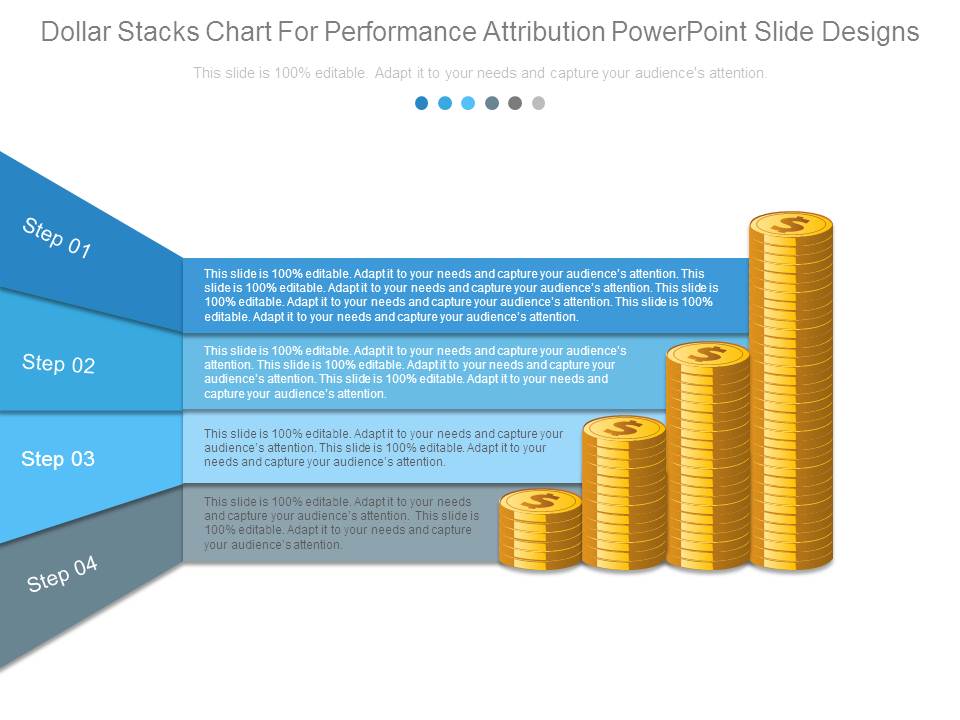 Dollar Stacks Chart For Performance Attribution Powerpoint Slide Designs