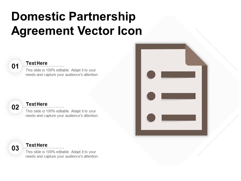 Domestic Partnership Agreement Vector Icon Ppt PowerPoint Presentation Portfolio Designs PDF