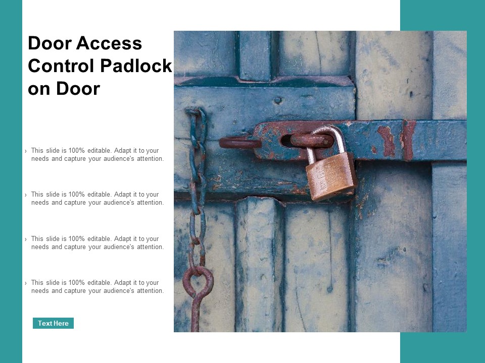 Door Access Control Padlock On Door Ppt PowerPoint Presentation Infographic Template Graphics Example