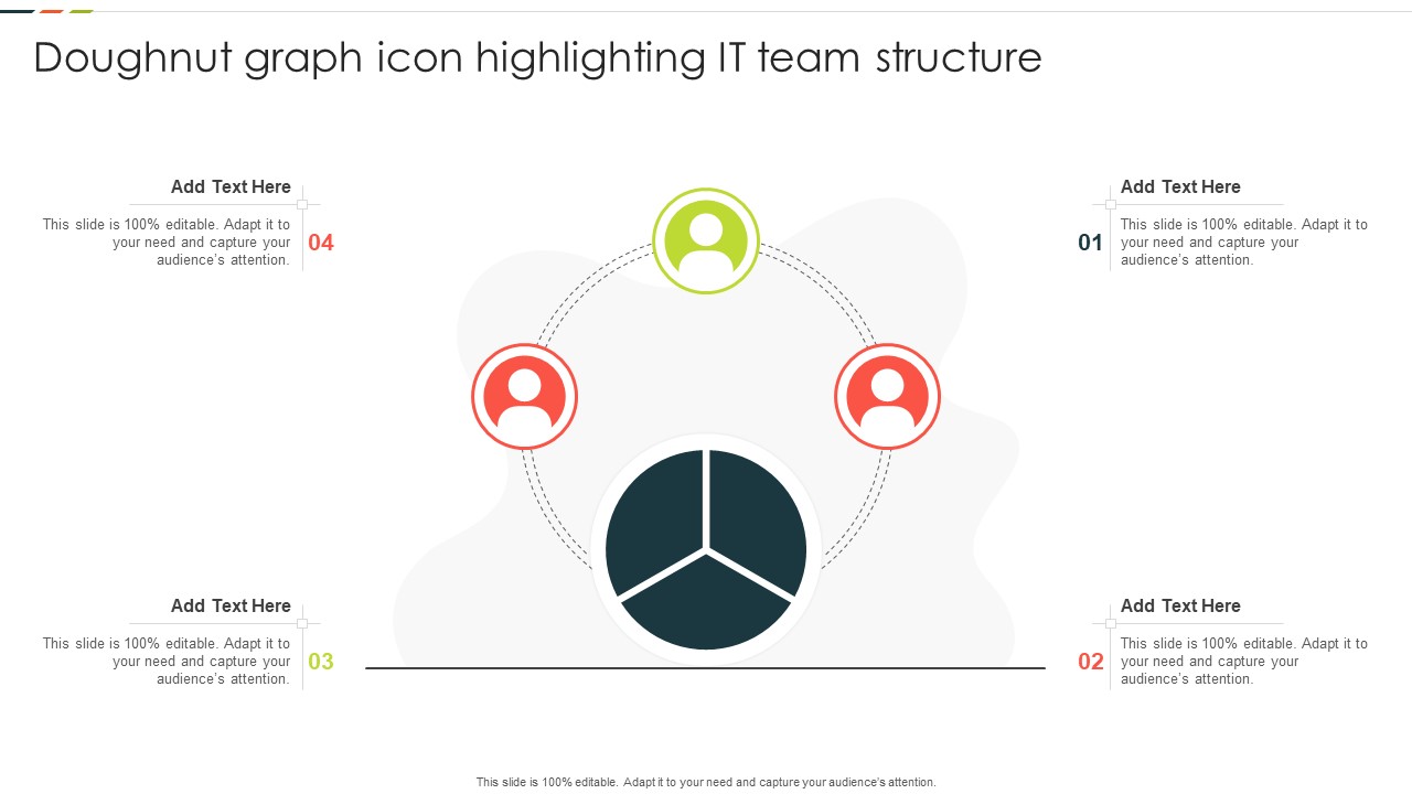 Doughnut Graph Icon Highlighting IT Team Structure Structure PDF