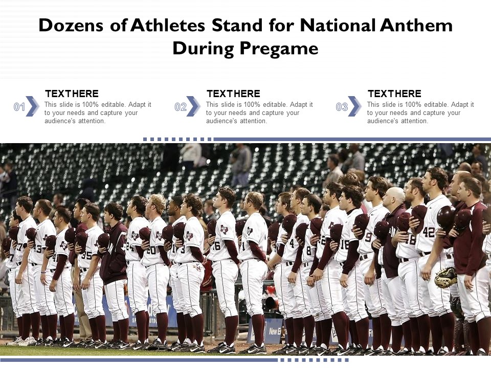 Dozens Of Athletes Stand For National Anthem During Pregame Ppt PowerPoint Presentation Icon Format PDF