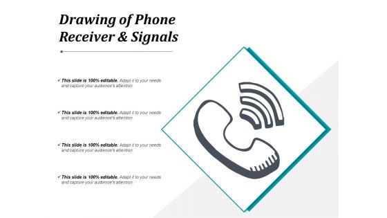Drawing Of Phone Receiver And Signals Ppt PowerPoint Presentation Professional Tips